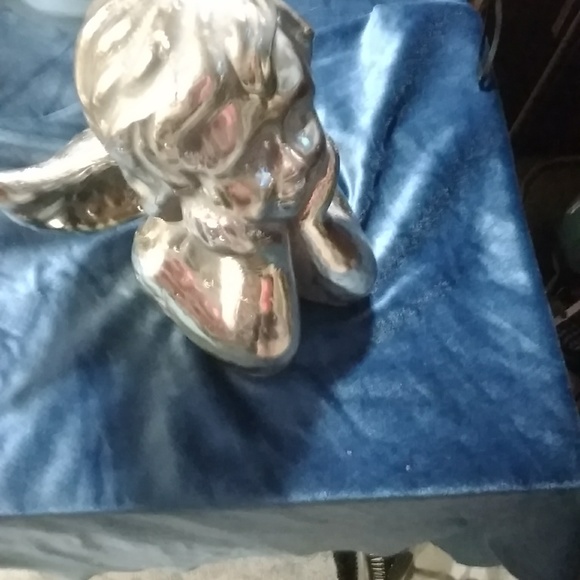 Chrome plated angel child with wings - Picture 6 of 7
